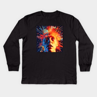 Cognitive Cataclysm, Unraveling of a Cerebral Dichotomy (Male Version) Kids Long Sleeve T-Shirt